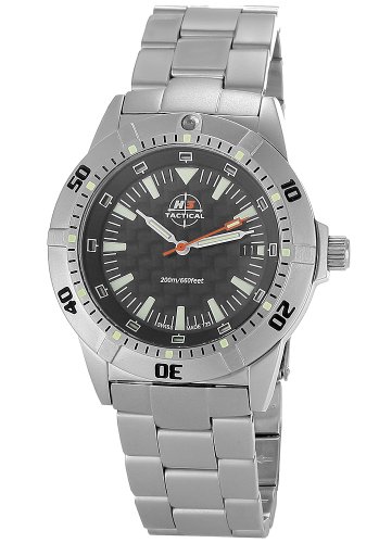 H3 Tactical Men s H3.101111.09 XTREME-TEC Black Carbon Dial Watch