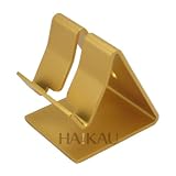 【HAIKAU】 iPad / iPhone / iPod / スマートフォン用 アルミニウム製 スタンド イエローゴールド(付録はカラーDockケーブル)