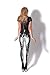 RedExtend Digital Print Rock Skeleton Bone Skull Tight Stretch Leggings Tights, Black Bone, One Size