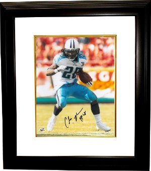 Chris Johnson Autographed/Hand Signed Tennessee Titans 8X10 Photo Custom Framed