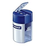 Точилка staedtler (штедлер, Германия) пластиковая с контейнером, круглая, 2 отверстия, 512001 (4007817512005)