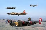 WW2 Airplane Formation Military Aviation Poster 11x17 Master Print