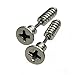 1Pair Fashion Punk Unisex Stainless Steel Ear Studs Nail Whole Screw Earrings