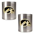 Iowa Hawkeyes NCAA 2pc Stainless Can Holder Set by Great American Products