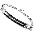 Stainless Steel Blacktone Crystal Bracelet Fashion Jewelry