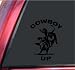Cowboy Up Bull Rider Rodeo Vinyl Decal Sticker - Black