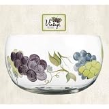 VINTAGE GRAPE SALAD BOWL - VINTAGE GRAPE GLASS SALAD BOWL