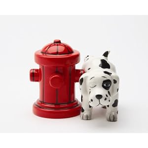Where's the Fire? Hydrant & Dalmation Salt & Pepper Shakers