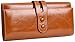 Heshe Womens Leather Long Wallets Card Holder Wallet Money Clips with Zippered