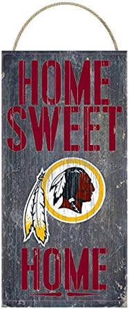 NFL Team Home Sweet Home Distressed Vintage Wood Sign for NFL Fan Wall Decor CHOOSE YOUR TEAM!!! (Washington Redskins)
