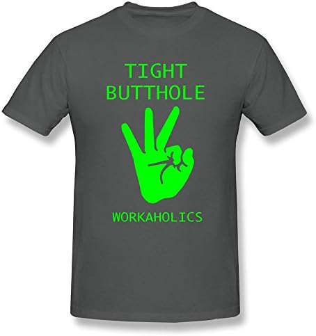 WANMENG Workaholics-tight Butthole Tee Shirts For Mens L DeepHeather