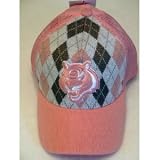 NFL Reebok Cincinnati Bengals Argyle Trucker Style Baseball Hat Cap - Pink