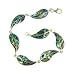 Silver Ladies Ablone Leaf 8" Bracelet