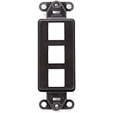Leviton 41643-B QuickPort Decora Insert, 3-Port, Brown