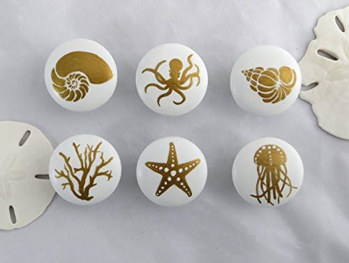 Gold and White Ocean Knob (Single Knob)