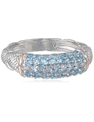 18k Yellow Gold Plated Sterling Silver Two-Tone Twisted Ring, Size 7