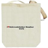 I LOVE Schwenkfelder Member GIRLS Beige Canvas Tote Bag Unisex