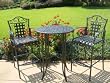 Mandalay Iron Bar Bistro Table and 2 Chairs