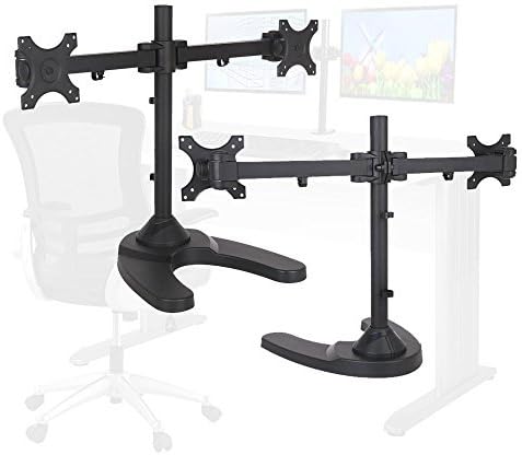 Freestanding Dual/Two LCD Monitor Desk Stand Holds Monitors up to 24" Widescreen