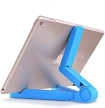 iPad Stand, 11TT Adjustable Tablet Stand for iPad, E-Readers and Smartphones, Compatible with iPhone, Samsung Galaxy Tab, Google Nexus/Pixel, HTC, LG, Nokia Lumia, OnePlus and More(Blue)