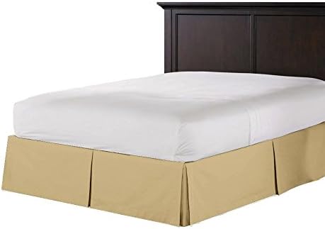 800 Thread Count Tailored Pleated Bedskirt made of "Single Ply Long Staple Egyptian Cotton" -15 inches drop- with perfect fitting for King SIZE bed &amp; Taupe Color comes with 100% SATISFACTION AND