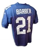 Tiki Barber Autographed/Hand Signed New York Giants Blue Reebok Jersey