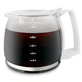 Proctor Silex 12 cup Replacement Glass Carafe w/ White Handle 586155