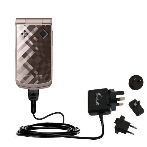 International Wall / AC Charger for the Sony Ericsson z555a - Gomadic Brand w/ TipExchange Technology