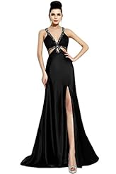 Sexy Charmeuse Lace Beaded Pageant Dress/Prom Dress/Party Dress 