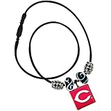 MLB Cincinnati Reds Life Tiles Necklace with Beads