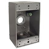 UPC 050169532003 product image for Hubbell Bell 5320-0 Single Gang 3-1/2-Inch Outlets Weatherproof Box, Gray | upcitemdb.com