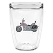 Pink Motorcycle 16 oz Insulated Beverage Tumbler, Clear