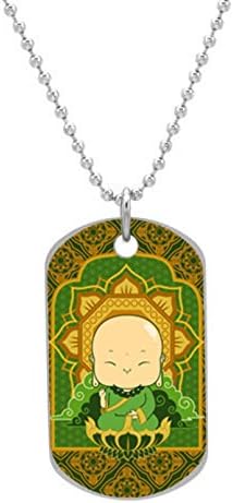 ABHAYA LITTLE BUDDHA Custom OvaL Dog Tag (Large Size) Pet Tag Cat Animal Tag