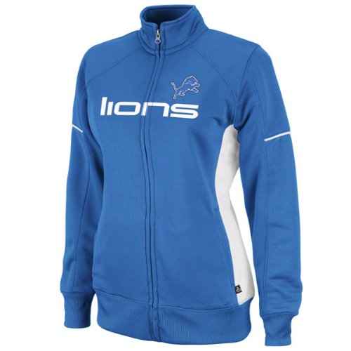 Detroit Lions Ladies Light Blue Counter Track Full Zip Performance Jacket (Large)