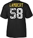 Pittsburgh Steelers Jack Lambert Reebok Throwback Name and Number Distressed T Shirt (XXl)