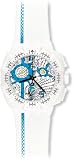 Swatch Damen-Armbanduhr Chrono Plastik 2 Street Map Azure SUIW412