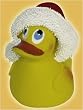 Rubber Duckie - Christmas / Santa Duck (Size: 3" x 2")
