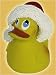 Rubber Duckie - Christmas / Santa Duck (Size: 3" x 2")