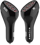 Car Charger, Lightning Car Charger&reg;, Powerful 10 Amps - 4 USB Ports each with 2.4 amps Rapid Charger for iPhone 6 / 6 Plus, iPad Air / Mini, Samsung S6 , Edge, Sony, HTC and More