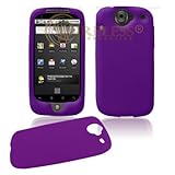 Purple Gel Skin Case Rubberized Soft Silicone Protector Cover for HTC Googl ....