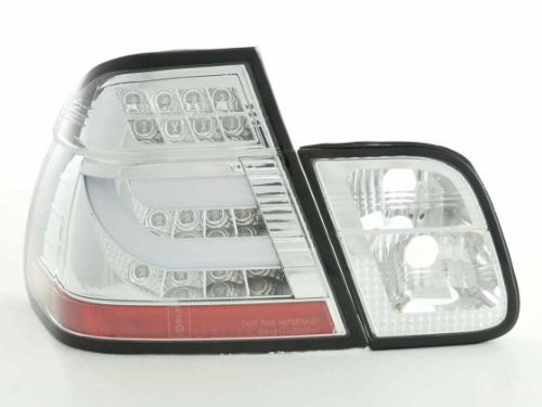 FK Automotive FKRLXLBM011001 LED R&uuml;ckleuchten BMW 3-er E46 Limo Baujahr 98-01, chrom Preisvergleich