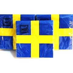 Servietten "schwedische Flagge" 33*33, 3-lagig, 20 St�ck