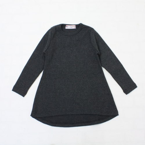(スィート＆シープ)Sweet＆Sheep キッズ 無地 コットン長袖ワンピース 女の子