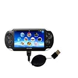 Retractable USB Cable for the Sony Playstation Vita with Power Hot Sync and Charge capabilities - uses Gomadic TipExchange Technology