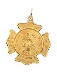14K Yellow Gold 25.25 mm St.Florian Medal