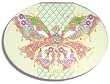 Butterfly Peach Compact Mirror With Organza Bag by Pictura