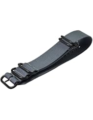 Premium 22mm 5-ring PVD Solid Grey Zulu Military Nylon Nato Watch Strap G-10 Fits All Watches!!!