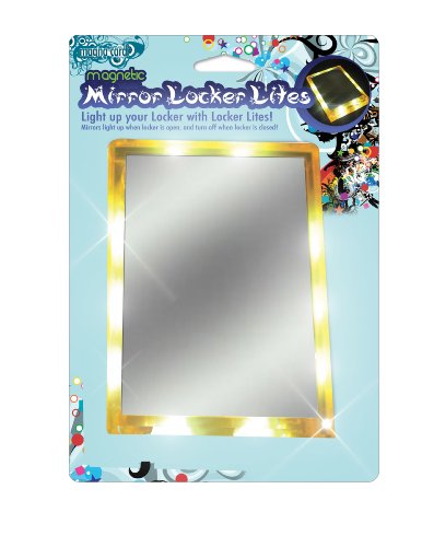 MagnaCard Magnetic Locker Lites, Lighted  Mirror, Rectangle, Various Colors, 1 Per Pack (61236)