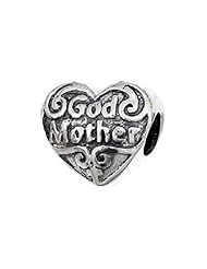 Zable(tm) Sterling Silver God Mother Pandora Compatible Bead / Charm