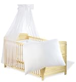Pinolino 60890-0 - Set f&uuml;r Kinderbett, 4-tlg., Wei&szlig; / Voile